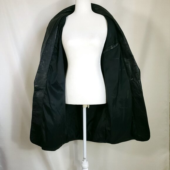 Vintage Wilsons 100% Genuine Leather Long Jacket Womens Size Medium 80s 90s - Picture 5 of 9